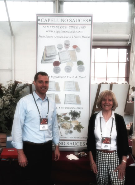 Judy Capellino and her son at the Speciality Food Show.